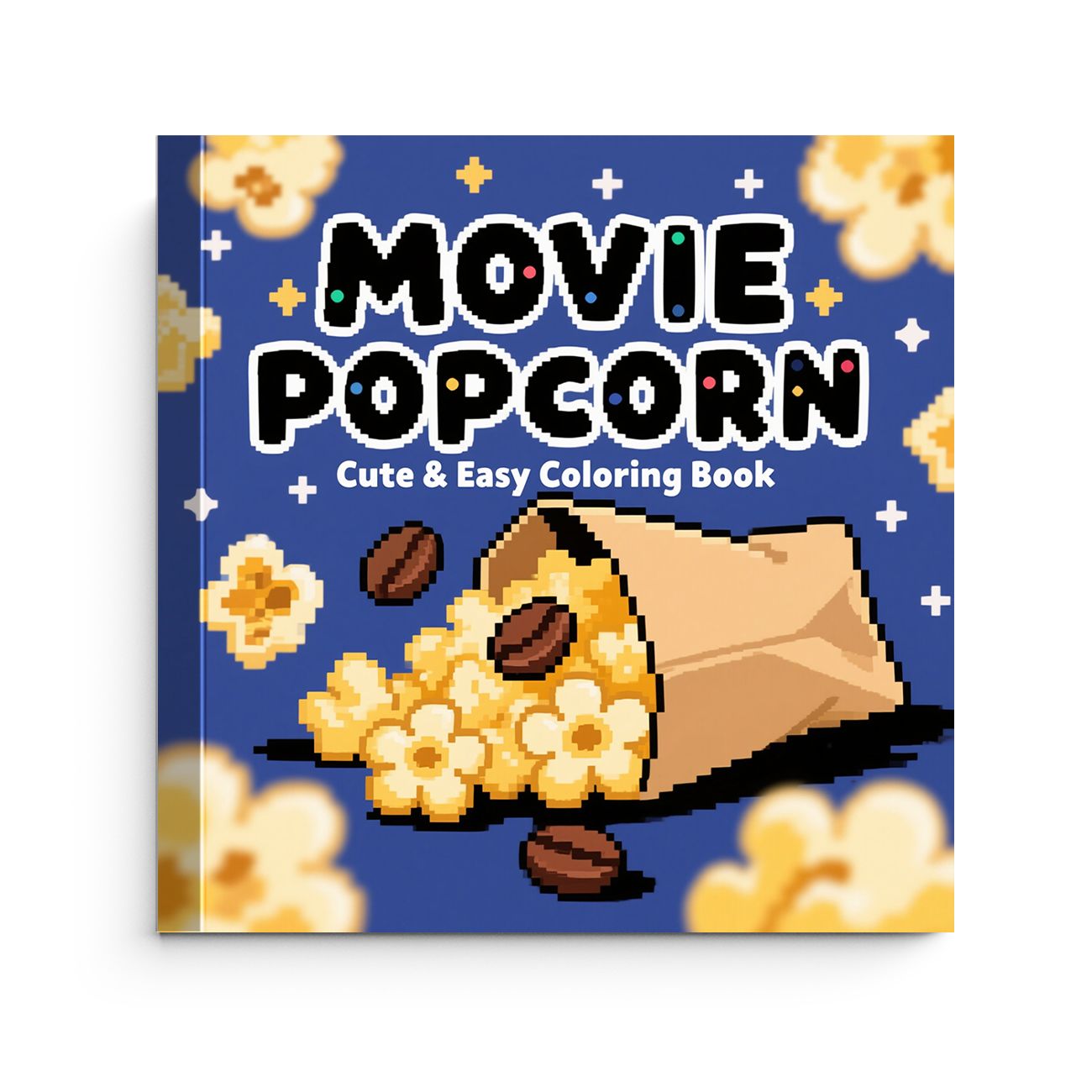 Food Snacks Coloring Book - Movie Popcorn Cute & Easy Coloring