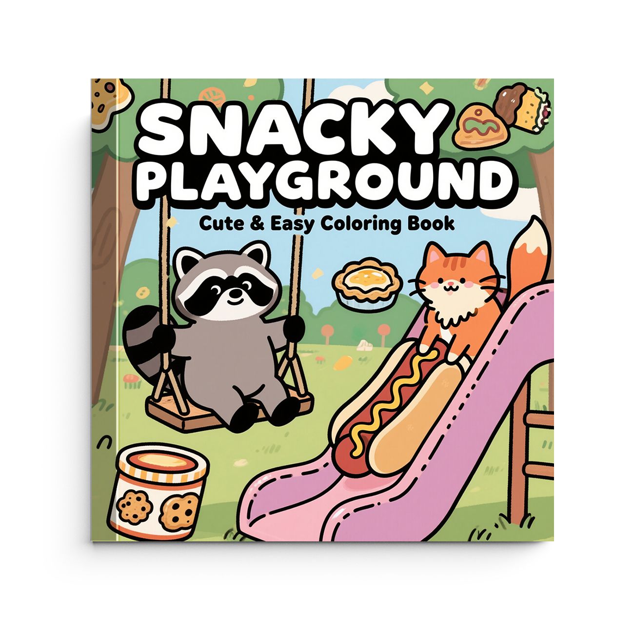 Food And Snacks Coloring Pages - Snacky Playground Cute & Easy Coloring