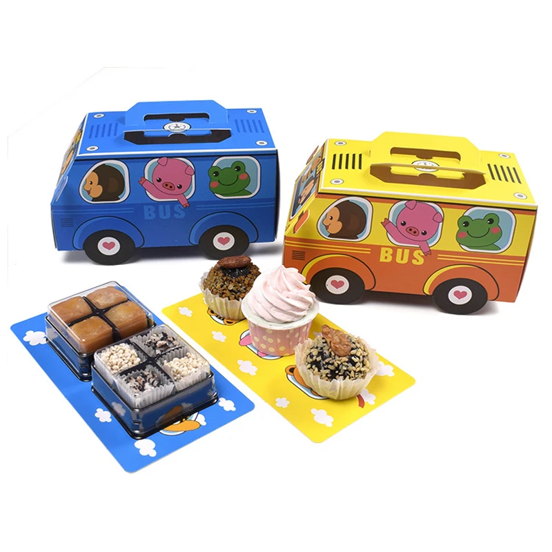 Food Snacks For Kids Party - 6PCS Gift Box Packaging Handle Cake