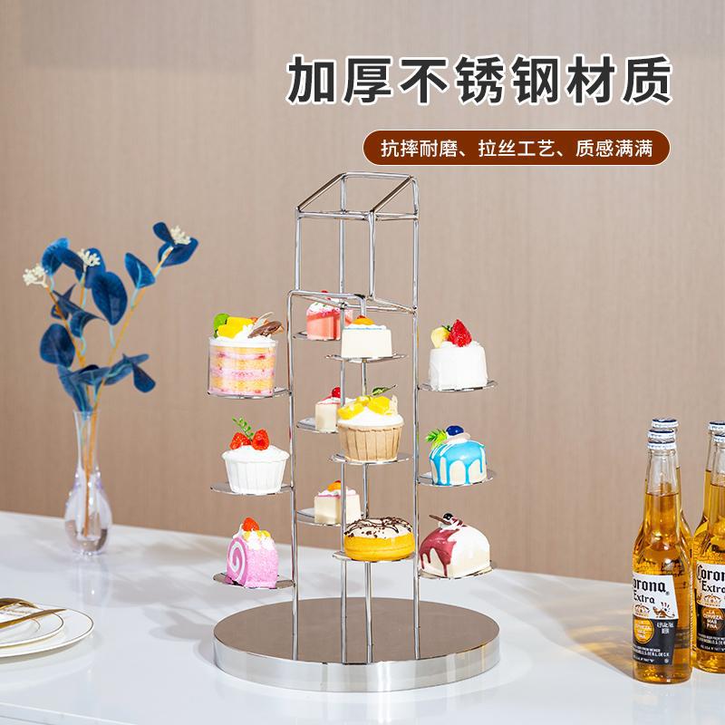 Food Snacks With Iron - Hotel buffet food display stand stainless