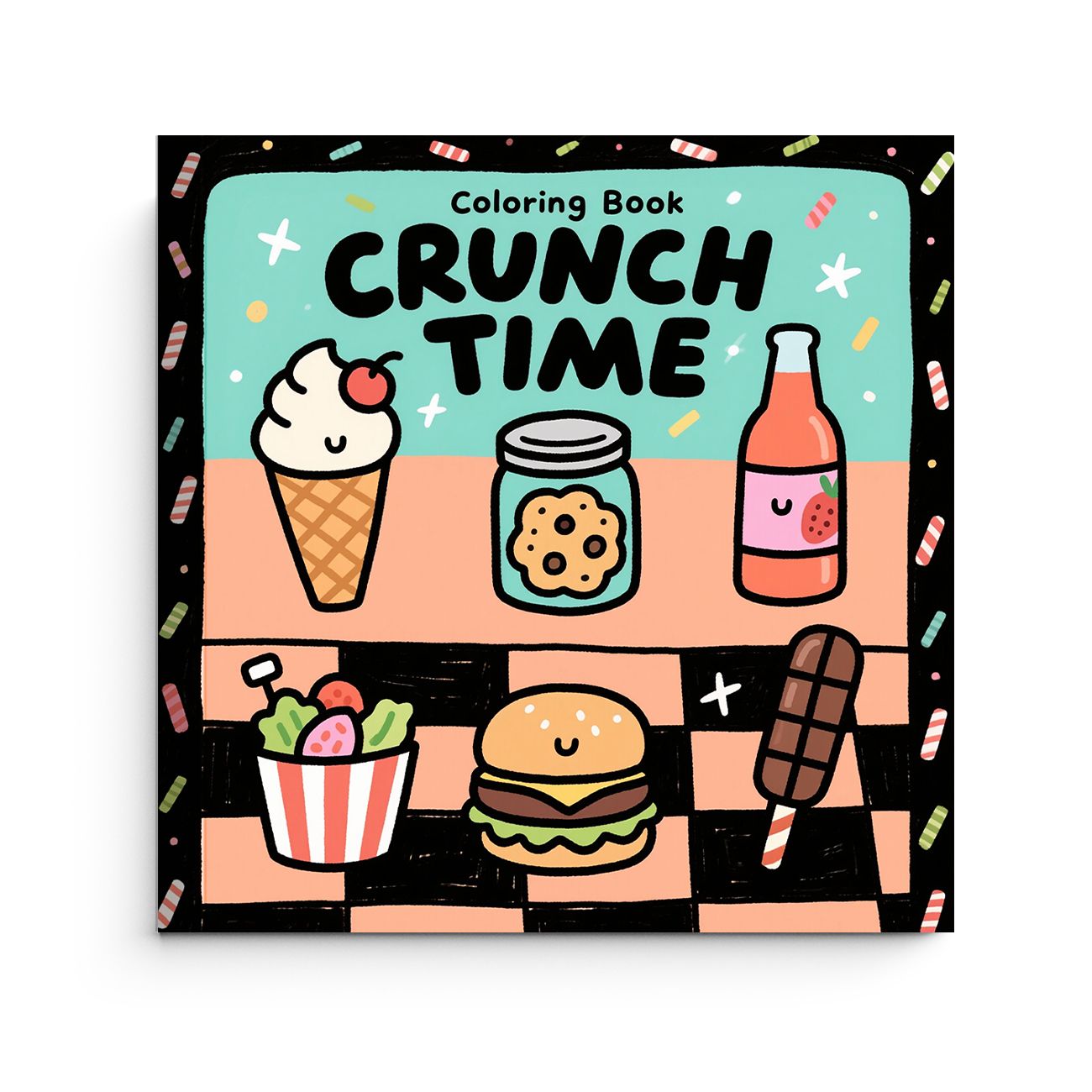 Food Snacks Coloring Book - Crunch Time Coloring Book Cute Ice