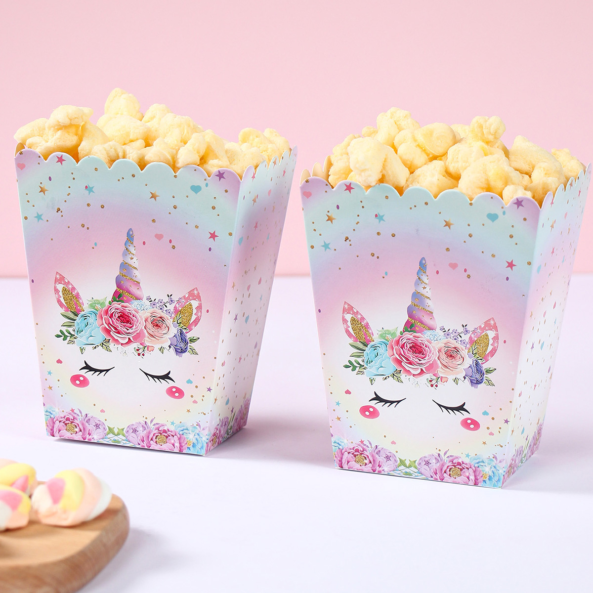 Food Snacks For Kids Party - 8pcs Paper Candy Cartons Popcorn Box