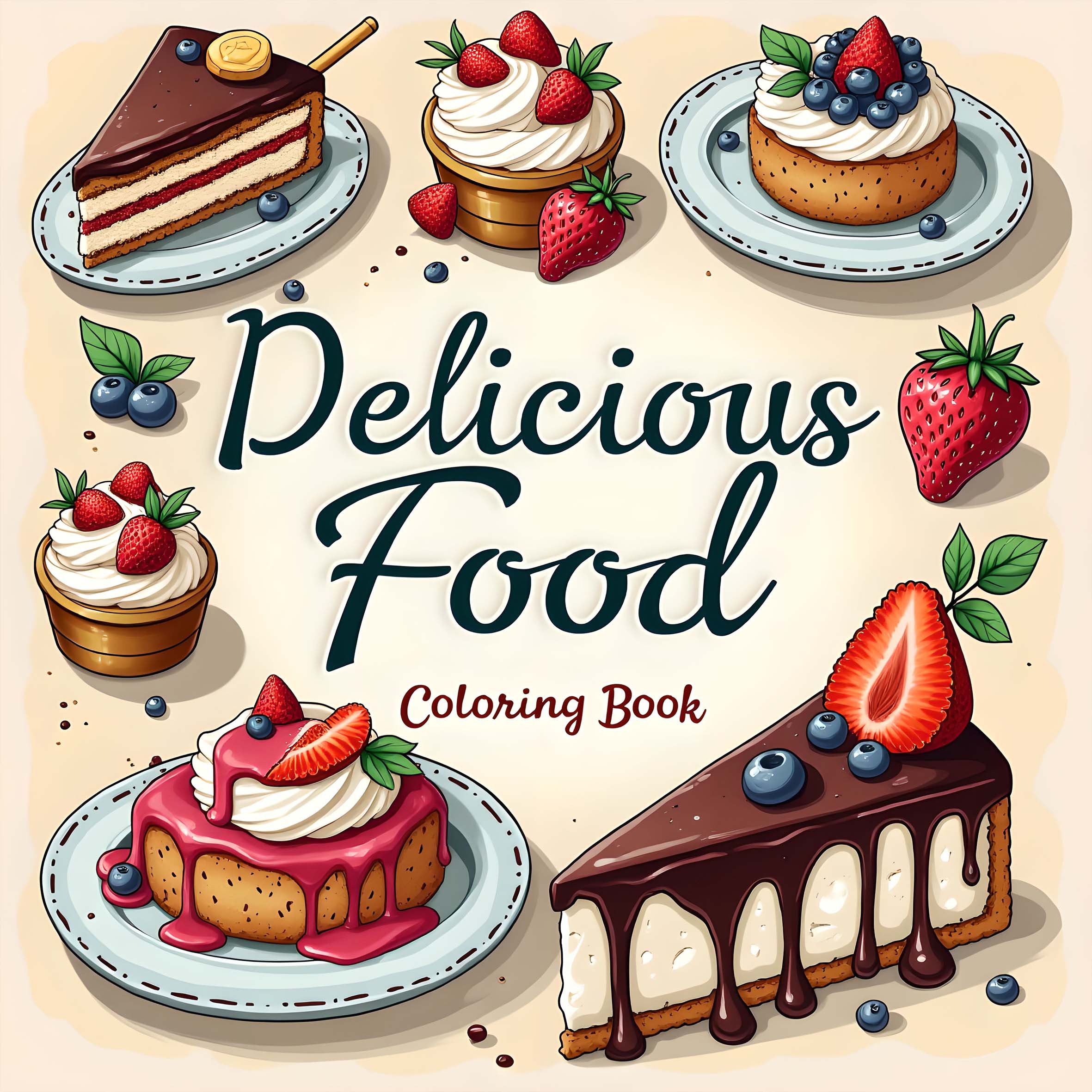 Food Snacks Coloring Book - 1pc Food Style Art Coloring Book