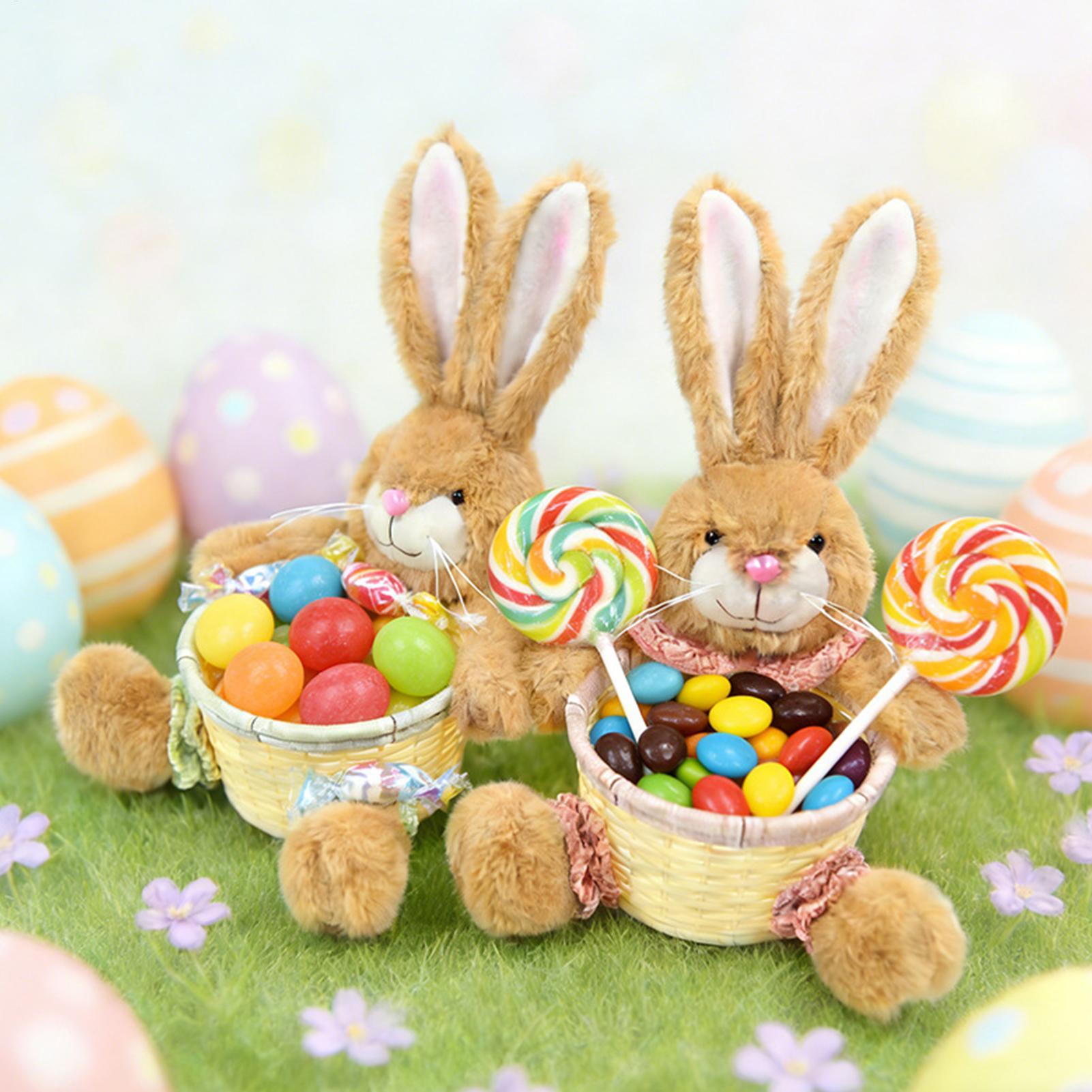 Food Snacks For Kids Party - Easter Bunny Basket Candy Storage Basket