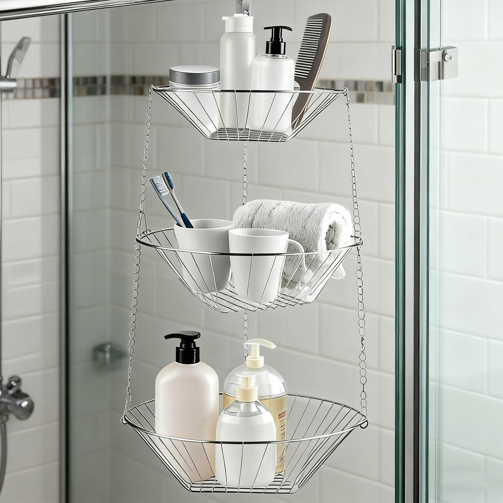 Food Snacks With Iron - Fruit Basket 3-Tier Iron Holder Storage