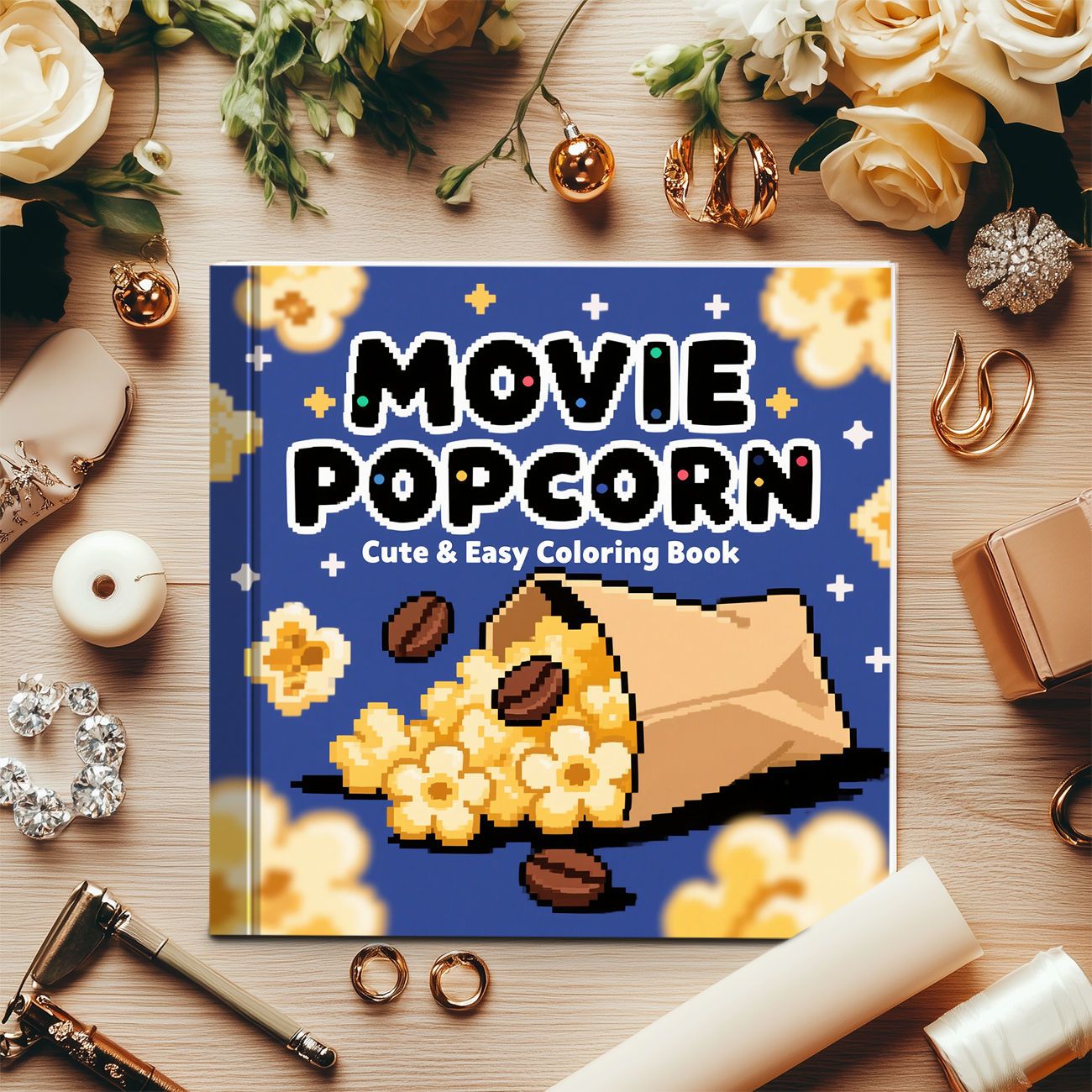Movie Popcorn Cute & Easy Colo - Food Snacks Coloring Book recension och pris