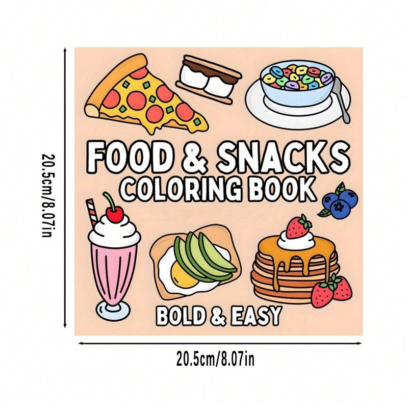 New Food & Snack Themed Colori - Food Snacks Coloring Book recension och pris