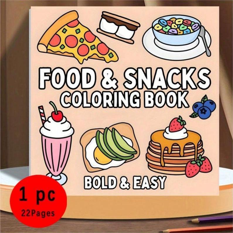 New Food & Snack Themed Colori - Food Snacks Coloring Book recension och pris