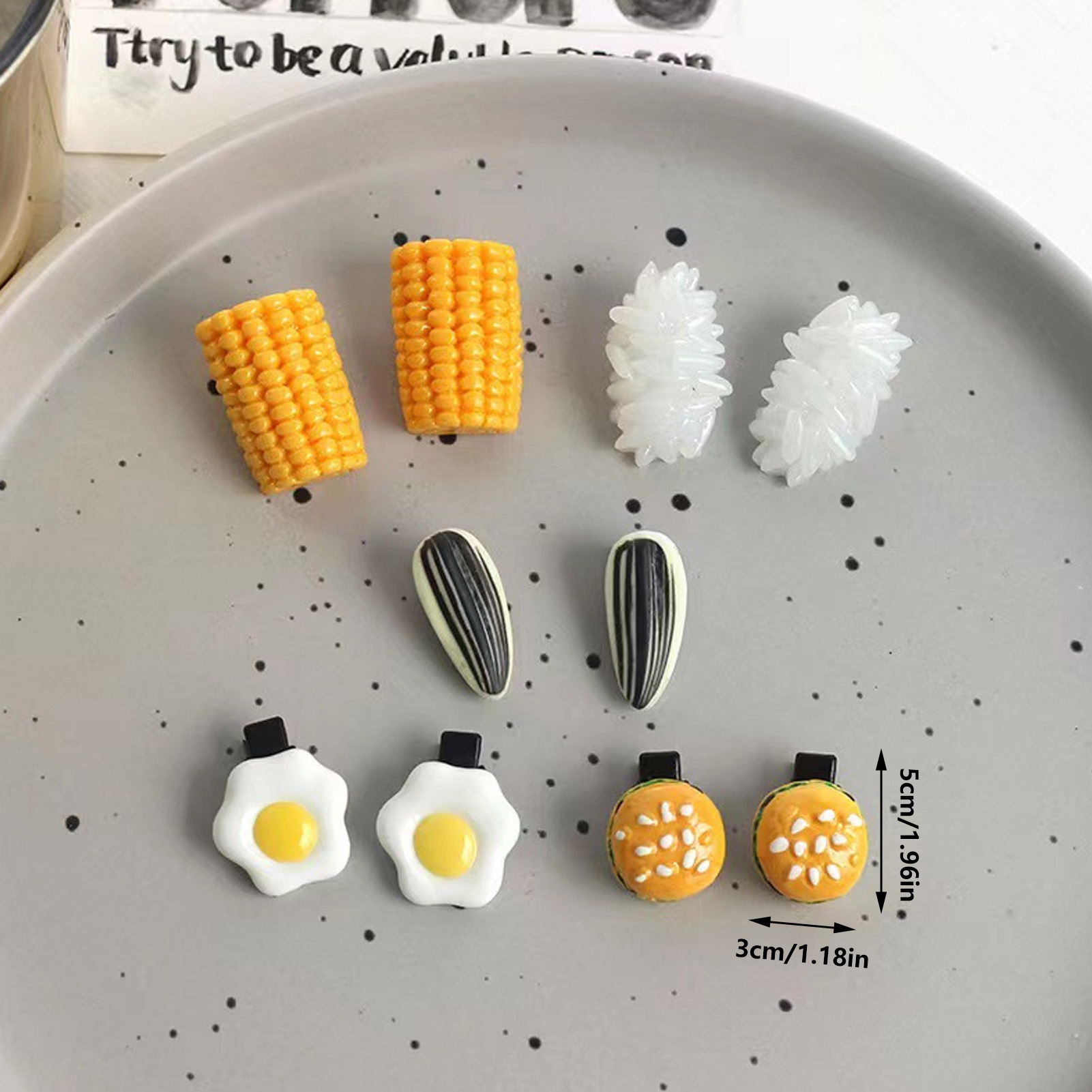Mini Food Hair Clips Set Reali - Food Snacks For Kids Party recension och pris