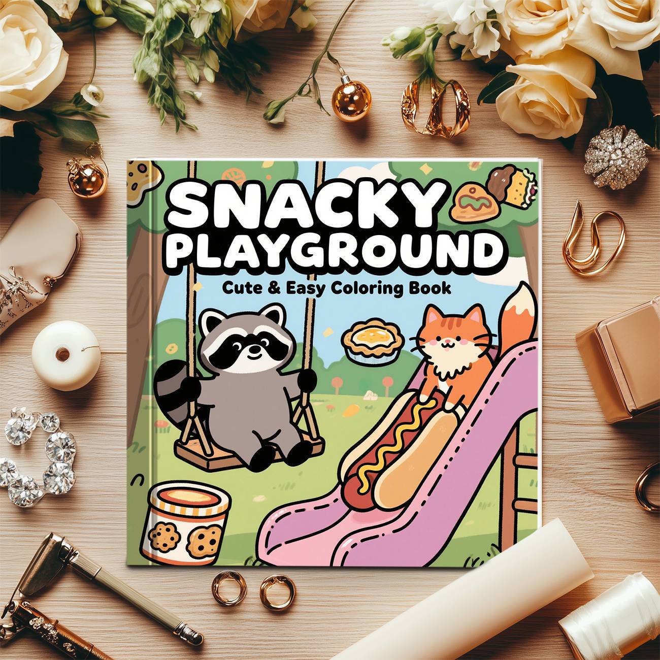 Snacky Playground Cute & Easy  - Food And Snacks Coloring Pages recension och pris