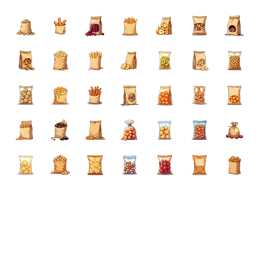 35pcs-100pcs Decals  crunchy S - Junk Food Snacks recension och pris