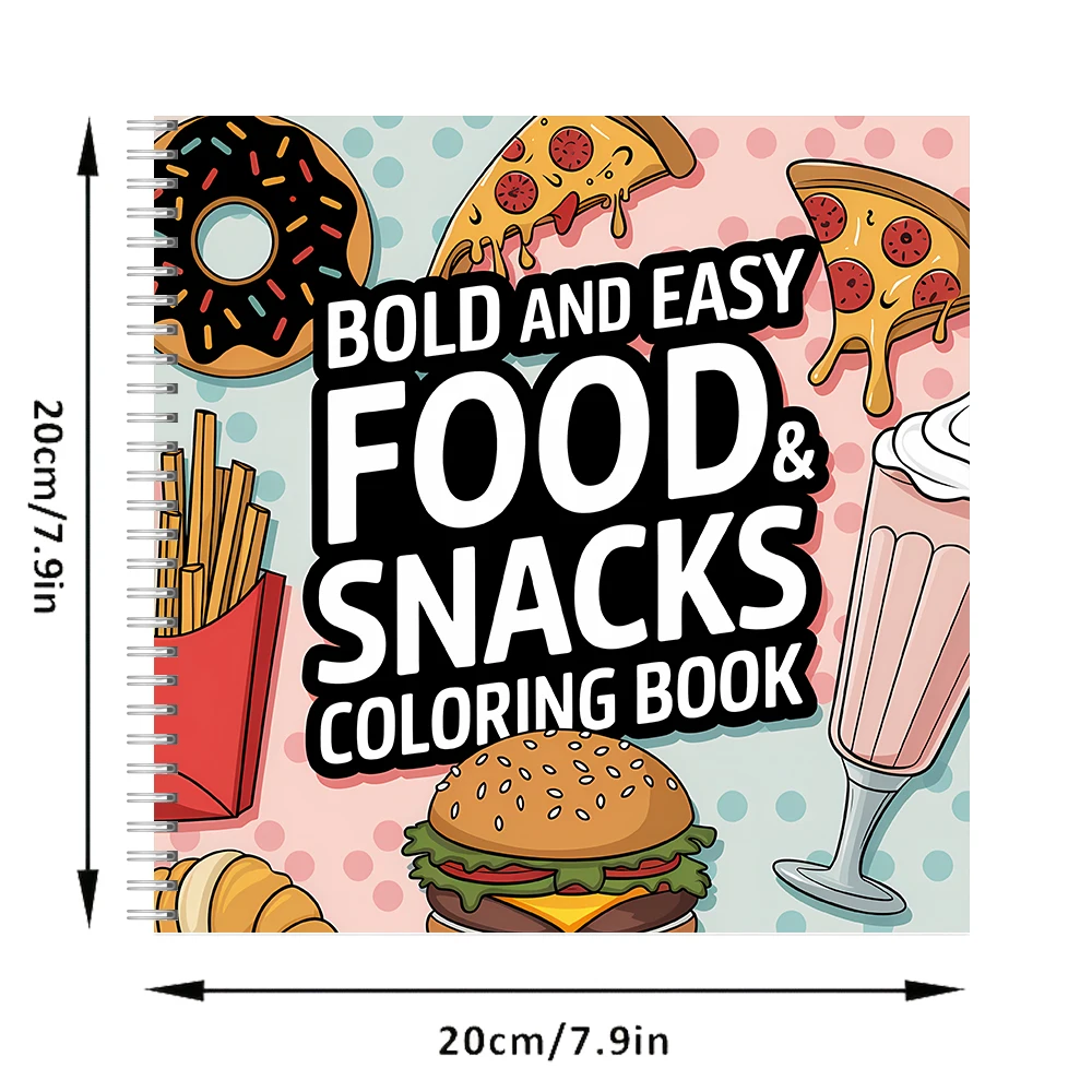 Easy Food and Snacks Coloring  - Food Snacks Coloring Book recension och pris
