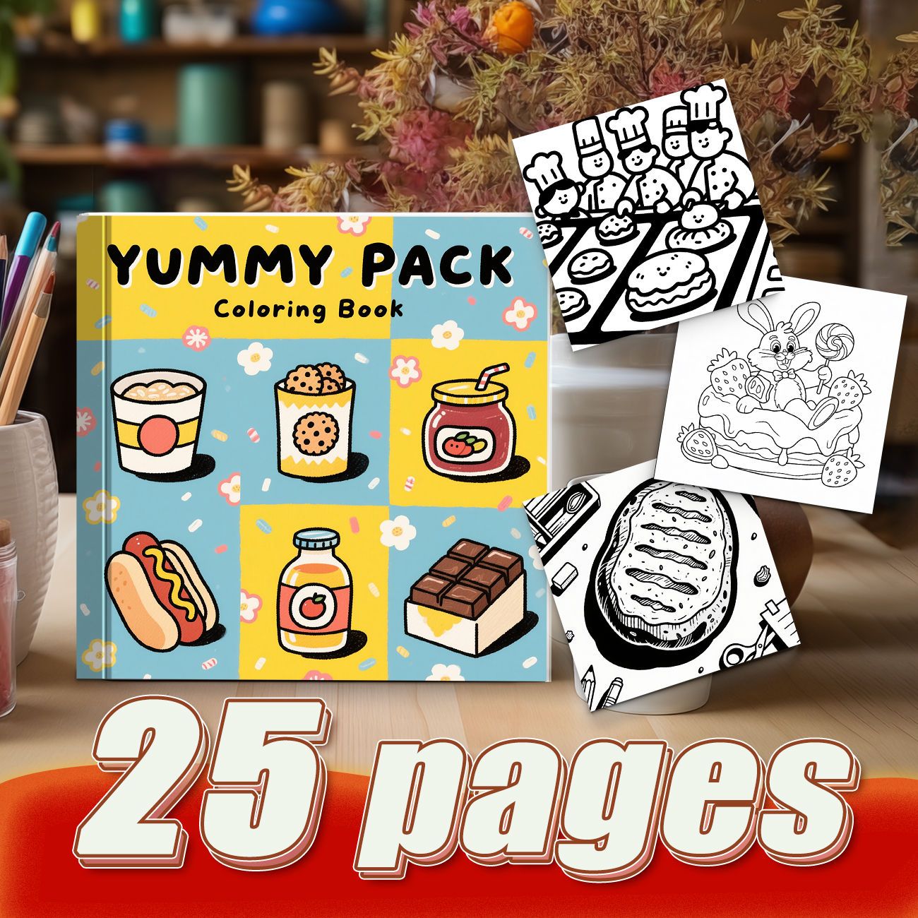 Yummy Pack Coloring Book, Deli - Food Snacks Coloring Book recension och pris
