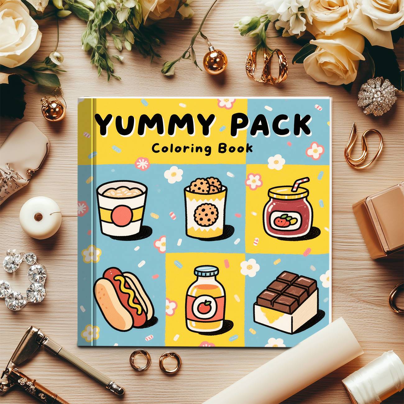 Yummy Pack Coloring Book, Deli - Food Snacks Coloring Book recension och pris