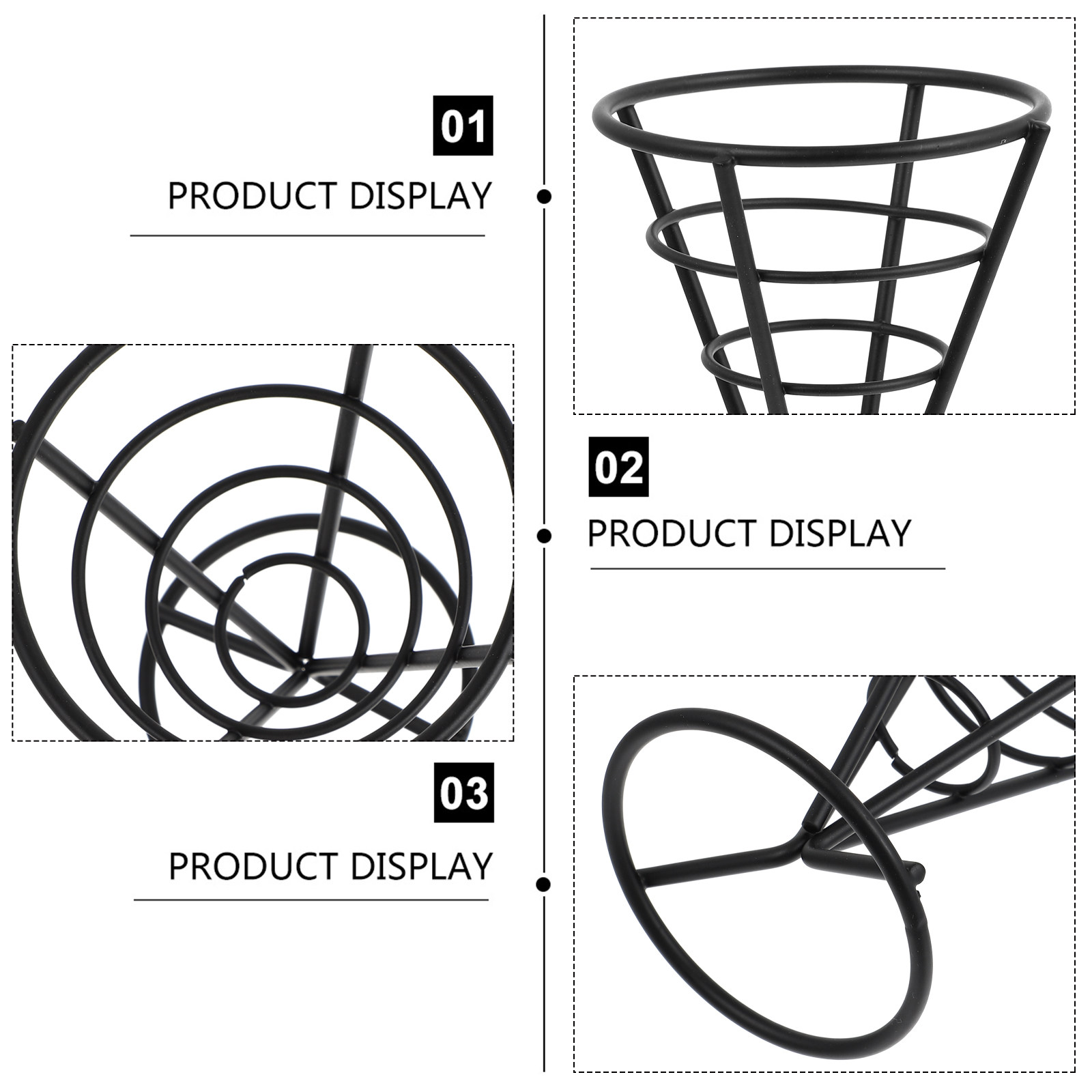 1Pcs Tapered Iron Snack Basket - Food Snacks With Iron recension och pris