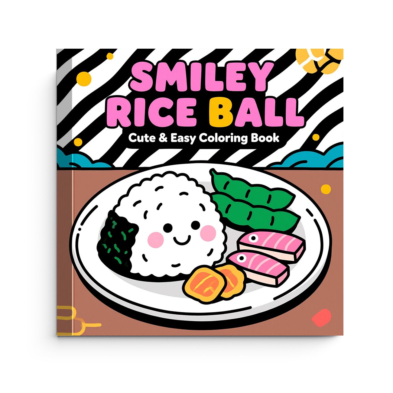 Smiley Rice Ball Coloring Book - Food Snacks Coloring Book recension och pris