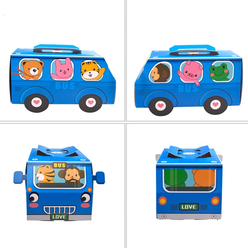 6PCS Gift Box Packaging Handle - Food Snacks For Kids Party recension och pris