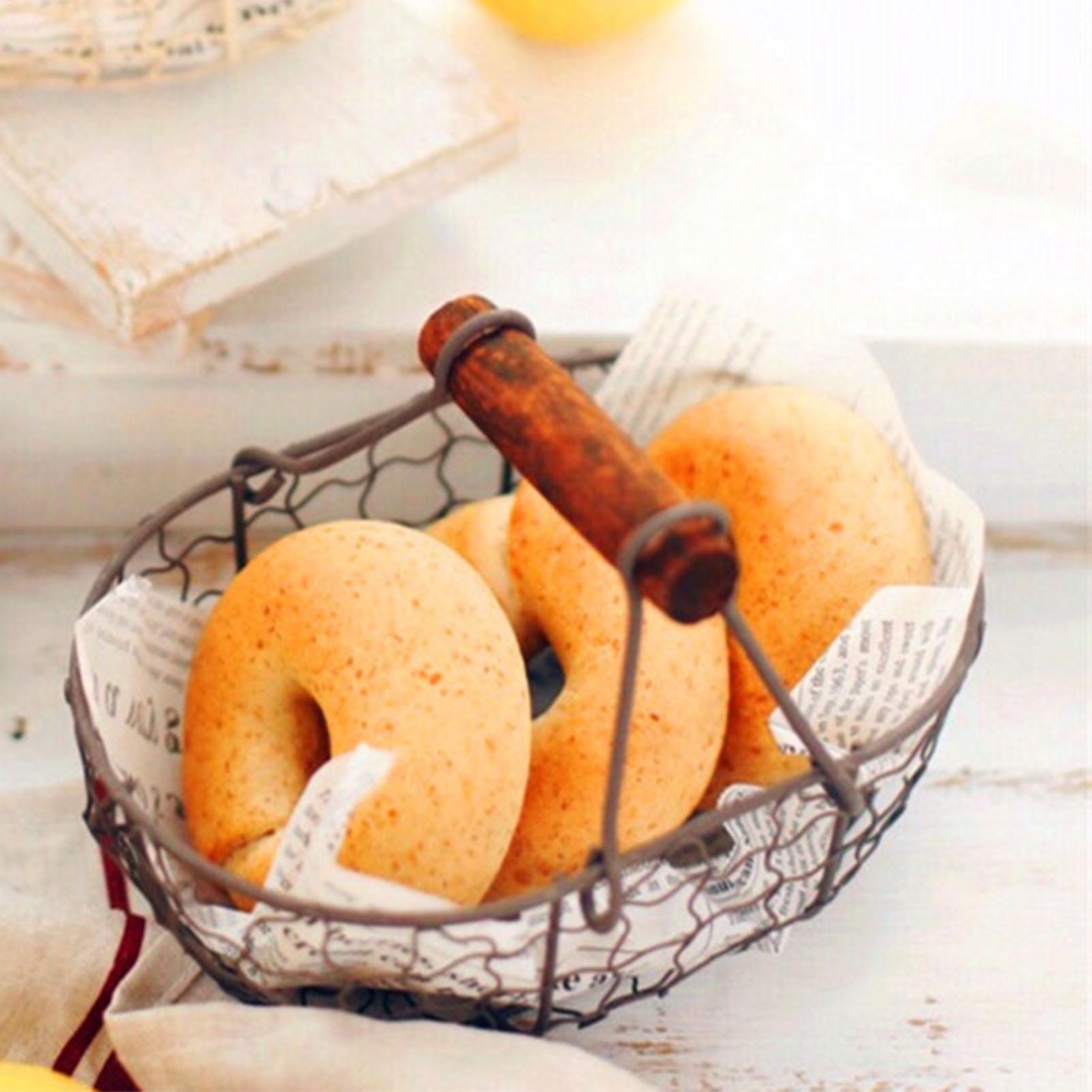 Iron Storage Basket with Woode - Food Snacks With Iron recension och pris