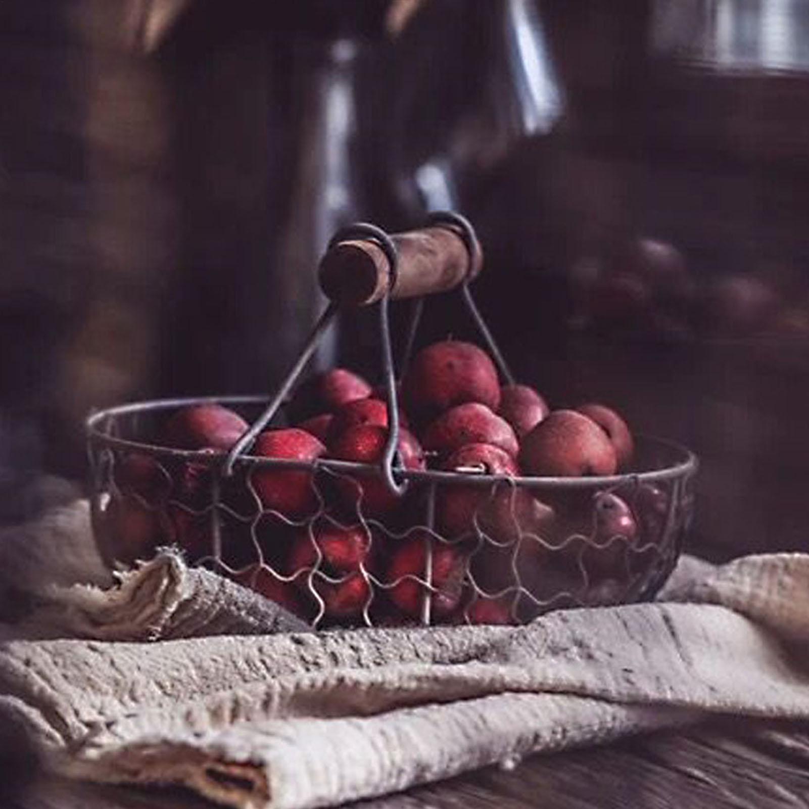 Iron Storage Basket with Woode - Food Snacks With Iron recension och pris