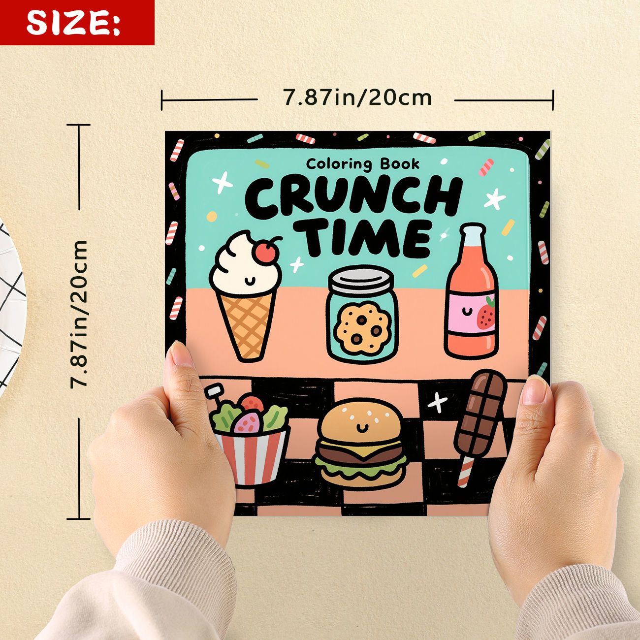 Crunch Time Coloring Book Cute - Food Snacks Coloring Book recension och pris