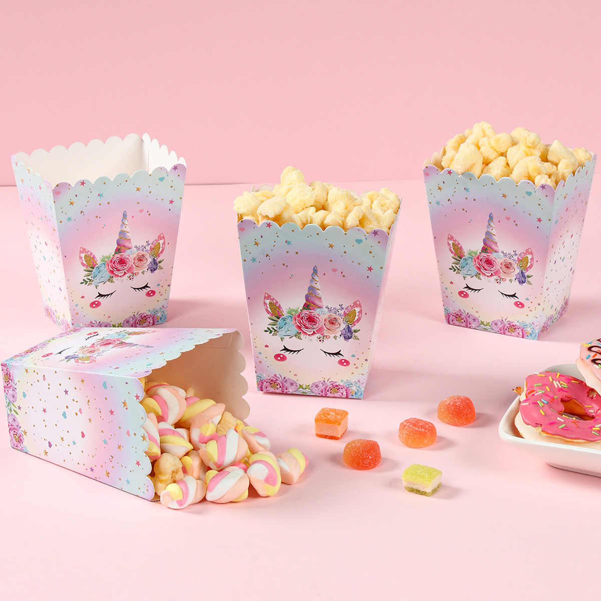 8pcs Paper Candy Cartons Popco - Food Snacks For Kids Party recension och pris