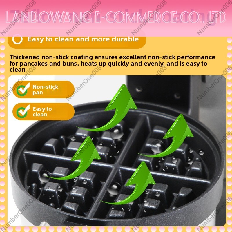 Rotating Waffle Maker Griddle  - Food Snacks With Iron recension och pris
