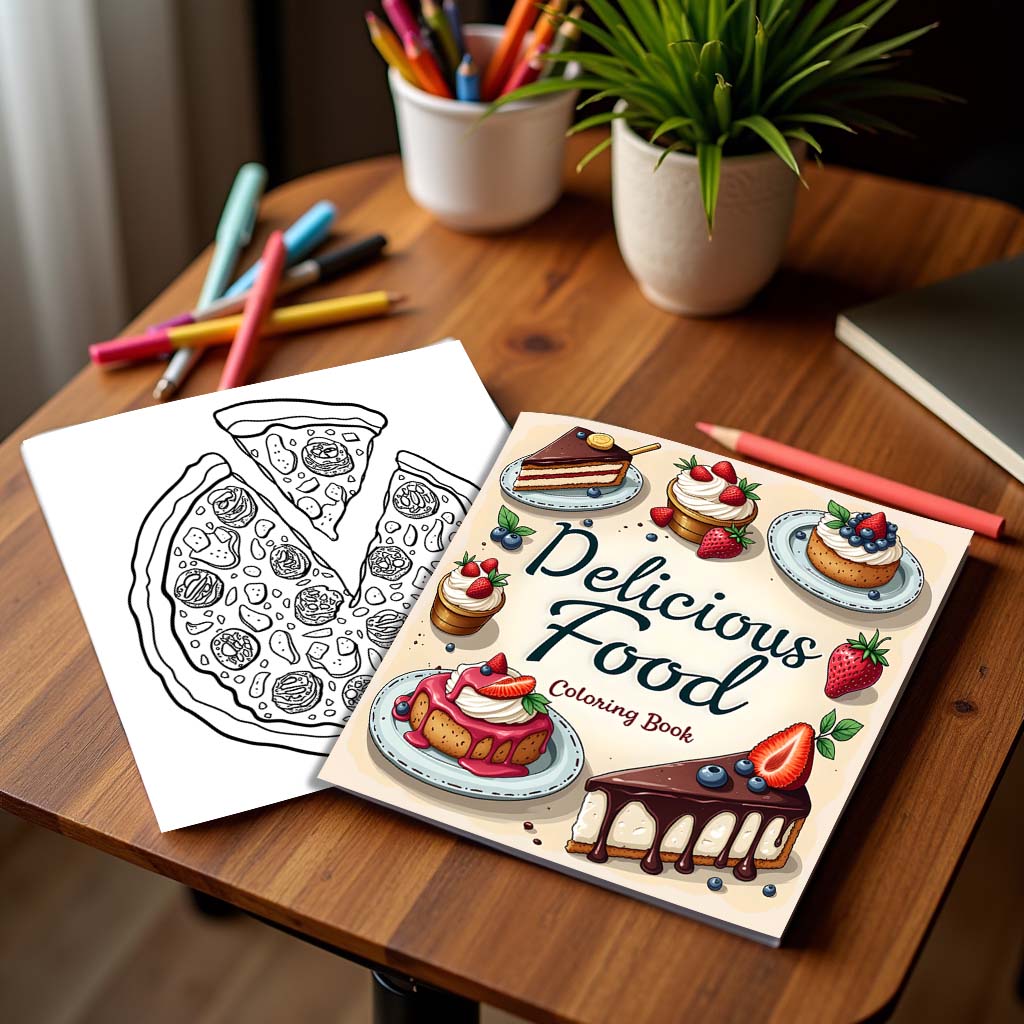 1pc Food Style Art Coloring Bo - Food Snacks Coloring Book recension och pris