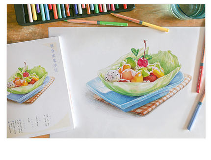 Color pencil drawing book 32 c - Food Snacks Coloring Book recension och pris