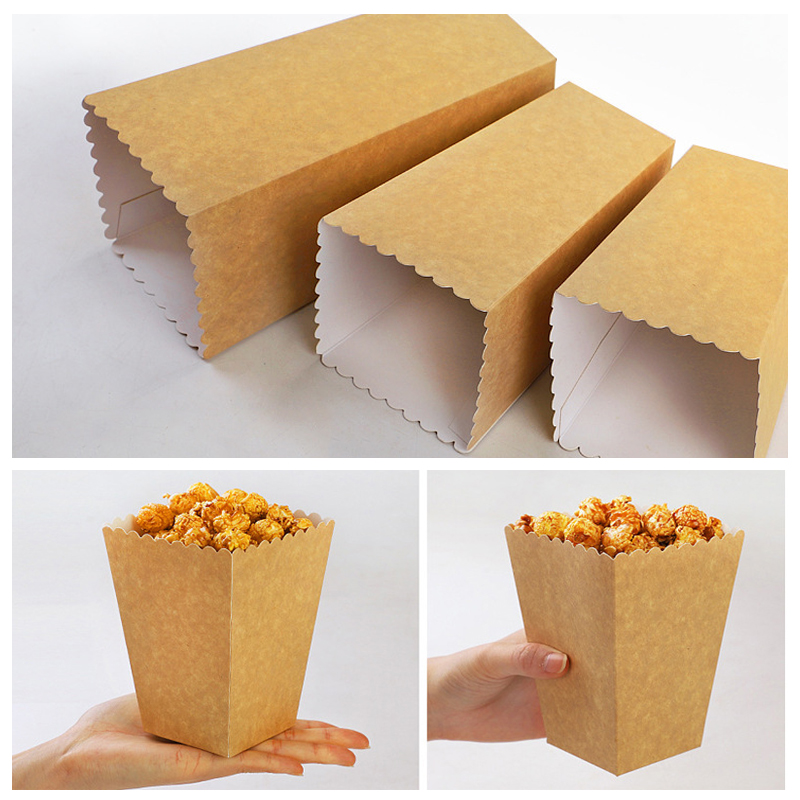 24pcs/lot Kraft Paper Popcorn  - Food Snacks For Kids Party recension och pris