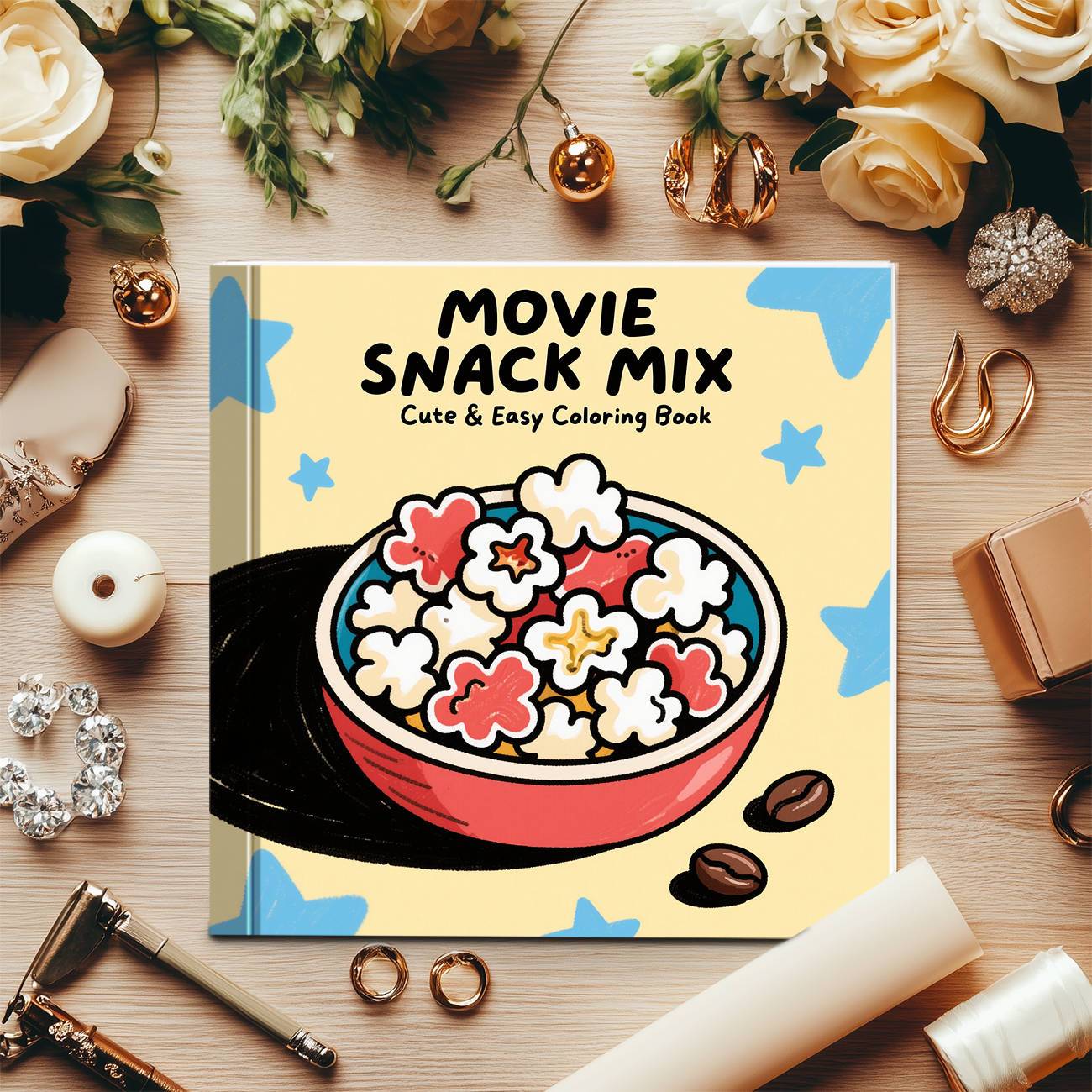 Movie Snack Mix Popcorn Bowl C - Food Snacks Coloring Book recension och pris