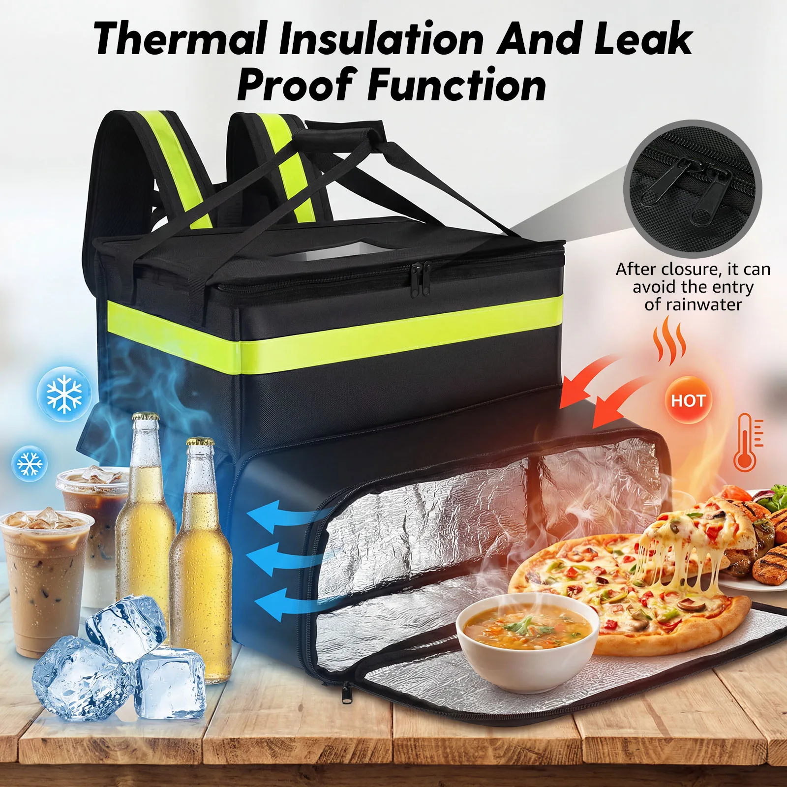 Insulated Delivery Backpack La - Food Snacks Delivery recension och pris