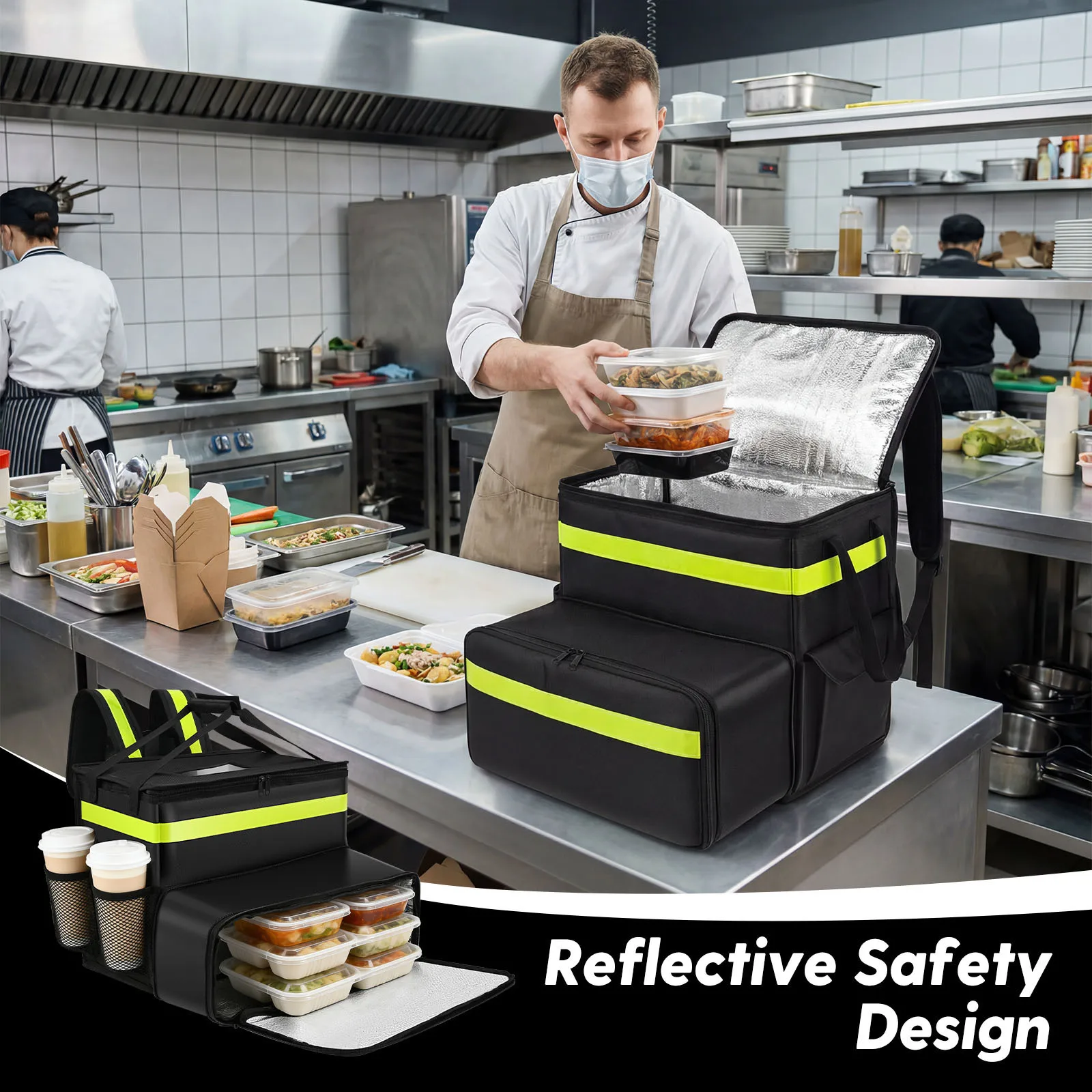 Insulated Delivery Backpack La - Food Snacks Delivery recension och pris