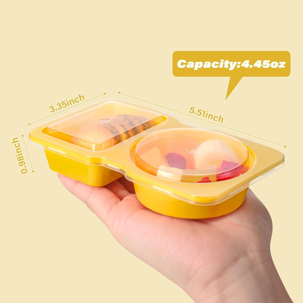 2 Compartment Disposable Plast - Food Snacks For Kids Party recension och pris