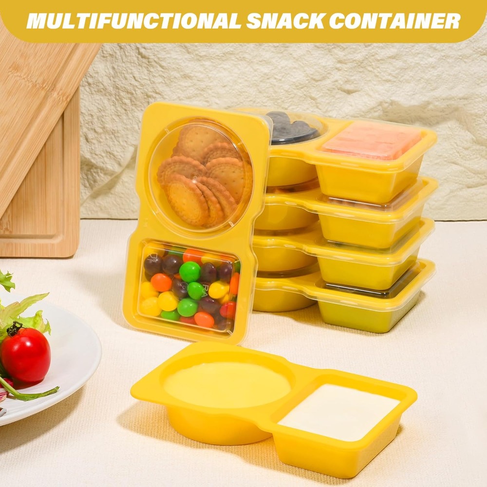 2 Compartment Disposable Plast - Food Snacks For Kids Party recension och pris
