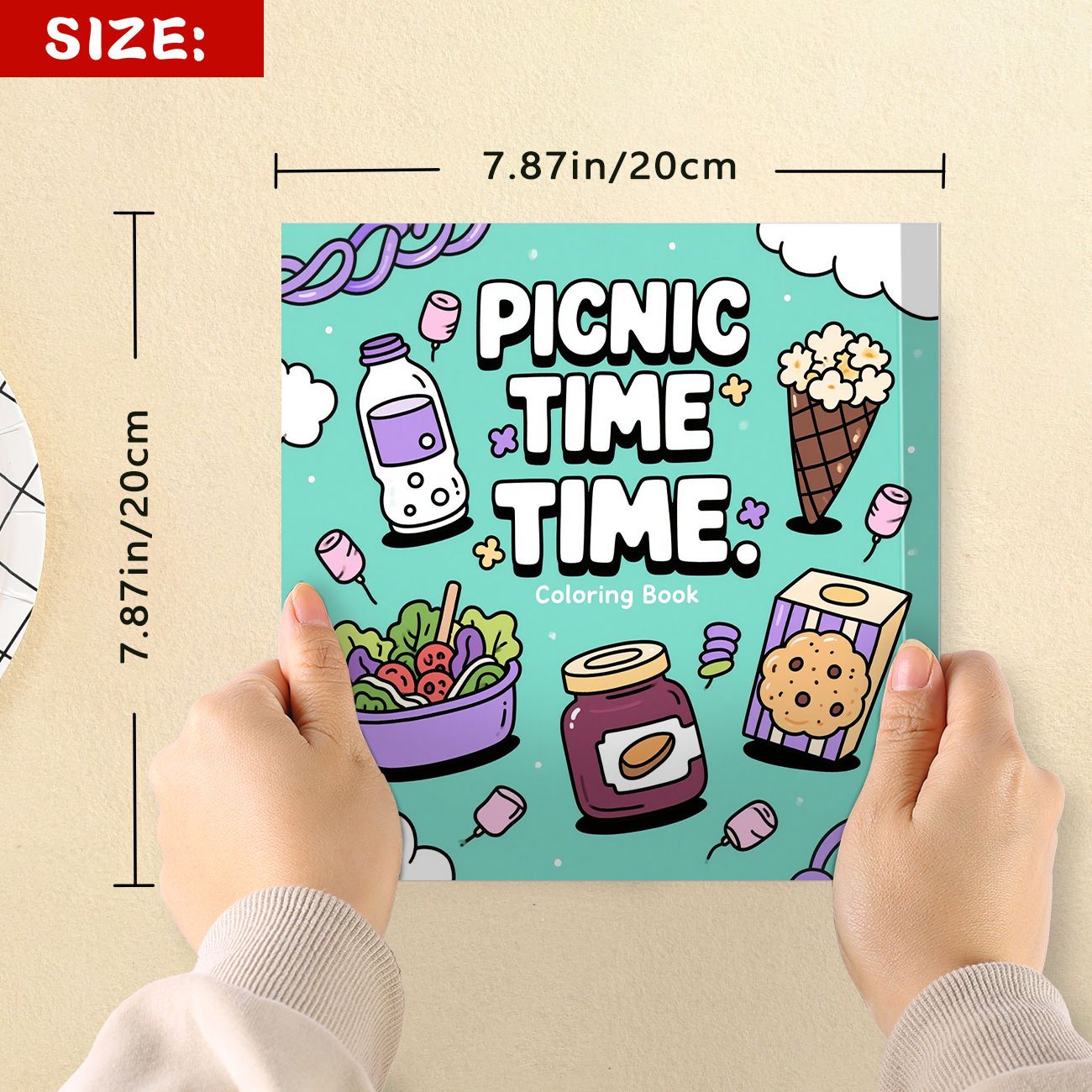 Picnic Time Coloring Book Cute - Food Snacks Coloring Book recension och pris