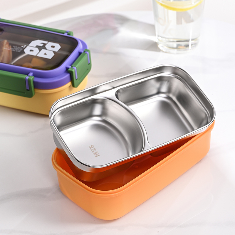 JUSTINLAU 2 Grid Bento Box Sta - Food Snacks Wholesale recension och pris