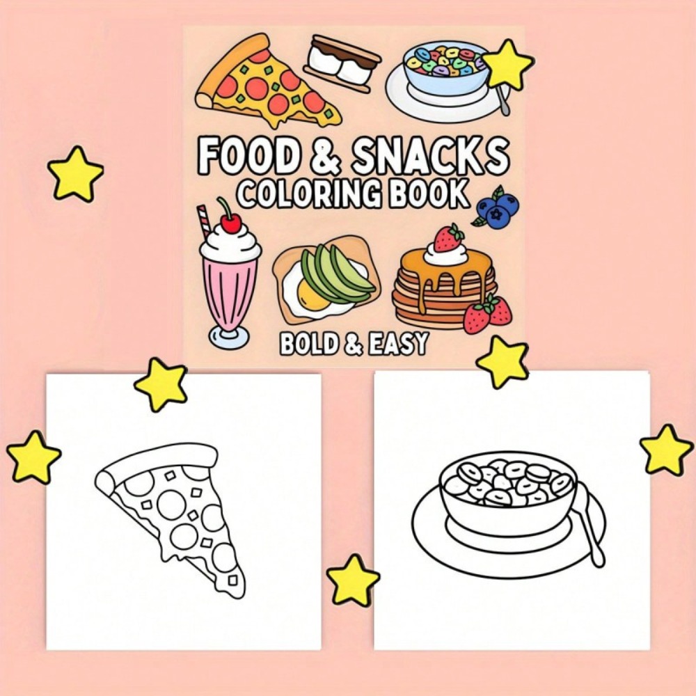 Food and Snacks Coloring Book  - Food And Snacks Coloring Pages recension och pris