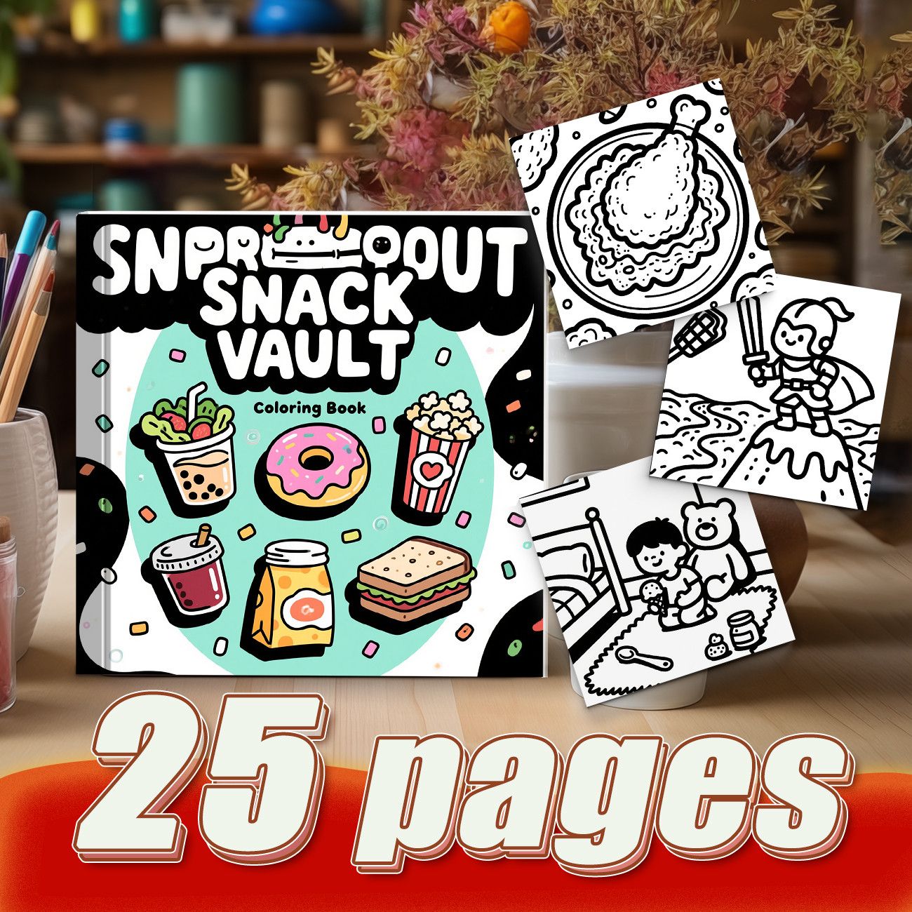 Snproout Snack Vault Coloring  - Food And Snacks Coloring Pages recension och pris