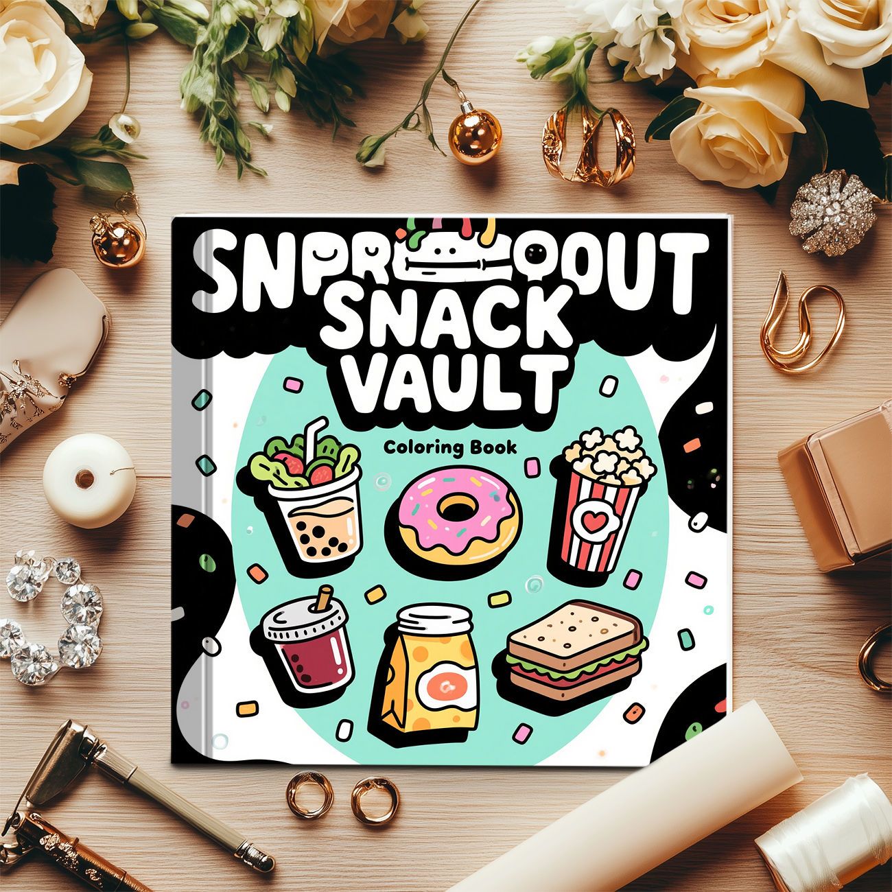 Snproout Snack Vault Coloring  - Food And Snacks Coloring Pages recension och pris
