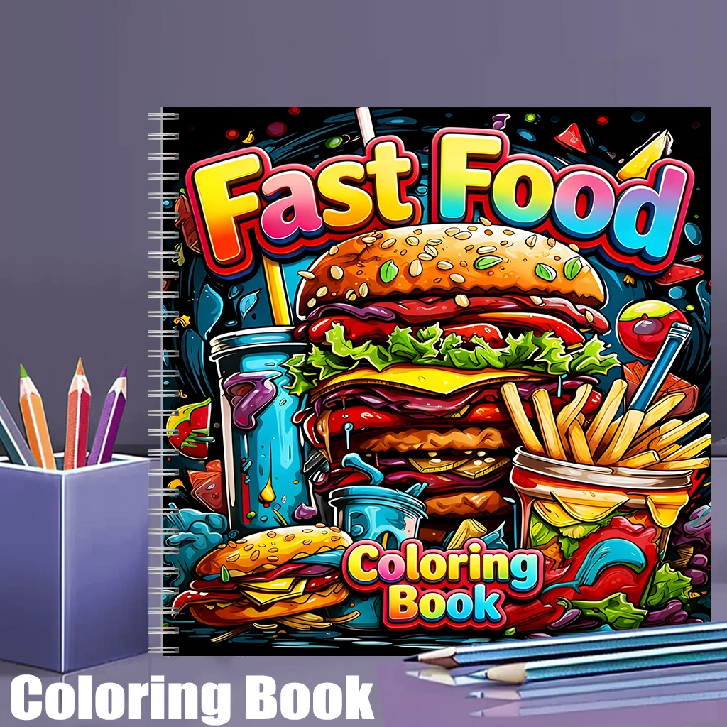 Fast Food Coloring Book for Ad - Food Snacks Coloring Book recension och pris