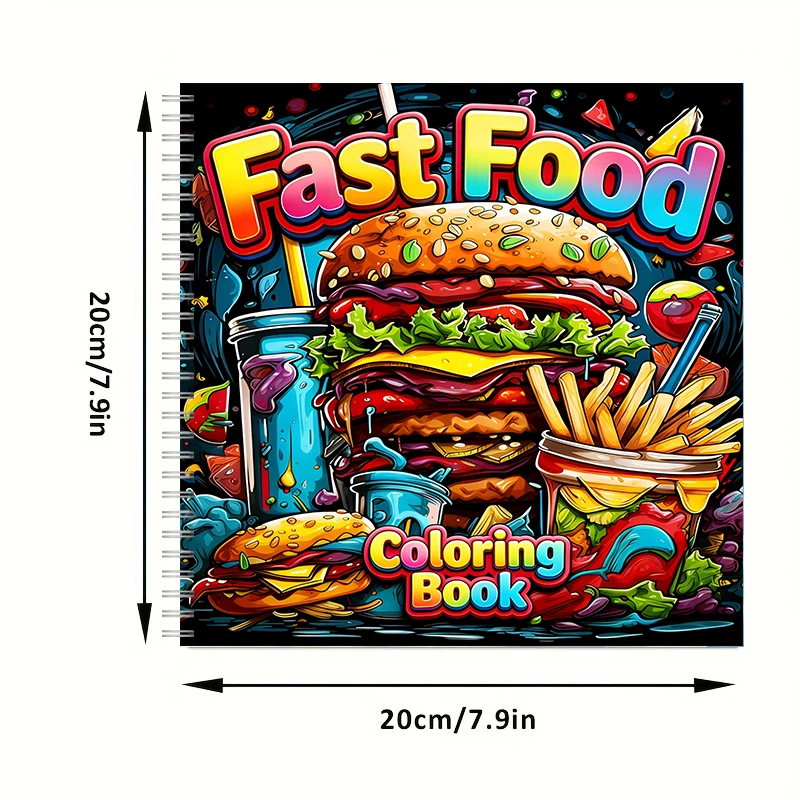 Fast Food Coloring Book for Ad - Food Snacks Coloring Book recension och pris