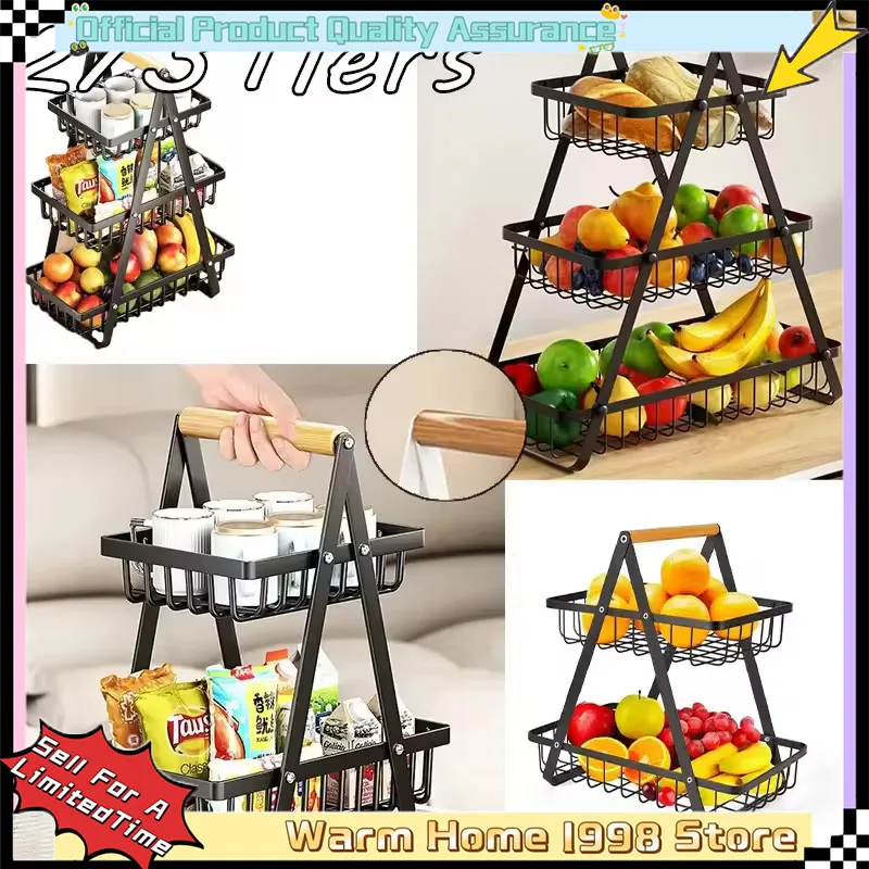 New 2Tiers Countertop Fruit Ba - Food Snacks With Iron recension och pris