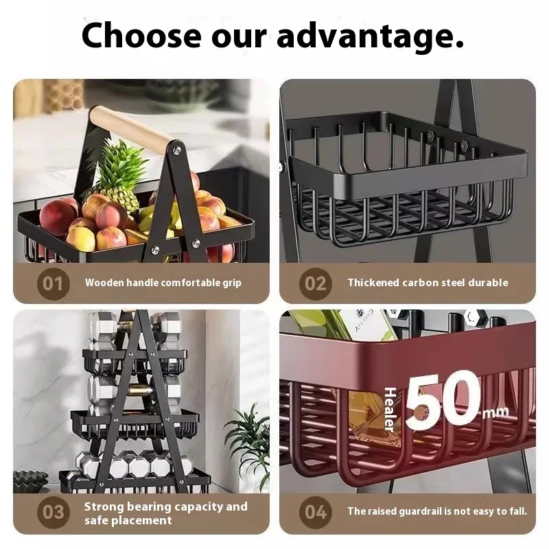 New 2Tiers Countertop Fruit Ba - Food Snacks With Iron recension och pris