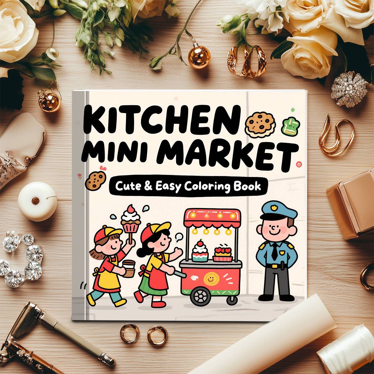 Kitchen Mini Market Cute & Eas - Food Snacks Coloring Book recension och pris
